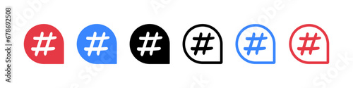 Hashtag vector icon. Hashtag illustration. Social Media sings.