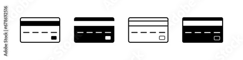 Credit card vector icon. Bank cards illustration. photo