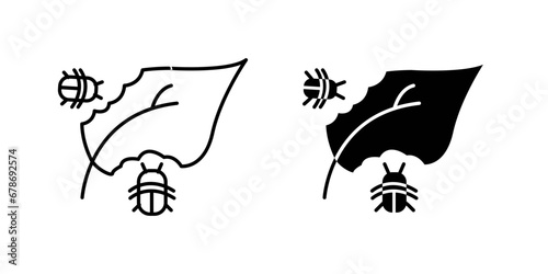 plant pests vector icon set. vector illustration