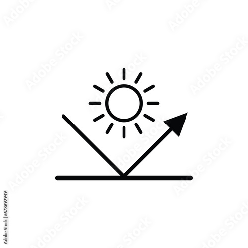 Surface reflection icon vector, sun resistant protection icon  photo