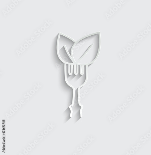 Vegetarian food icon vegan food icon vector 