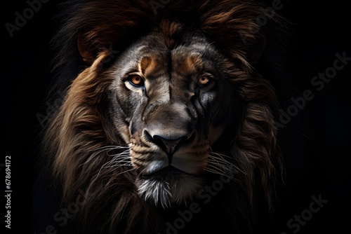 Lion  Professional photo  national geographic style  background  minimalistic 