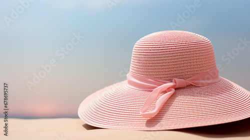 Large women`s hat, pastele colour, High resolution created with Generative Ai