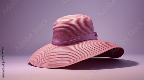 Large women`s hat, pastele colour, High resolution created with Generative Ai