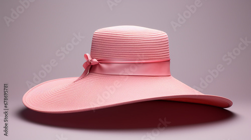 Large women`s hat, pastele colour, High resolution created with Generative Ai photo