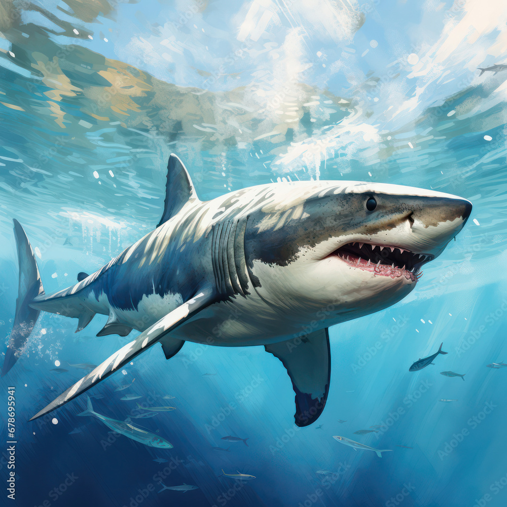 Naklejka premium Shark