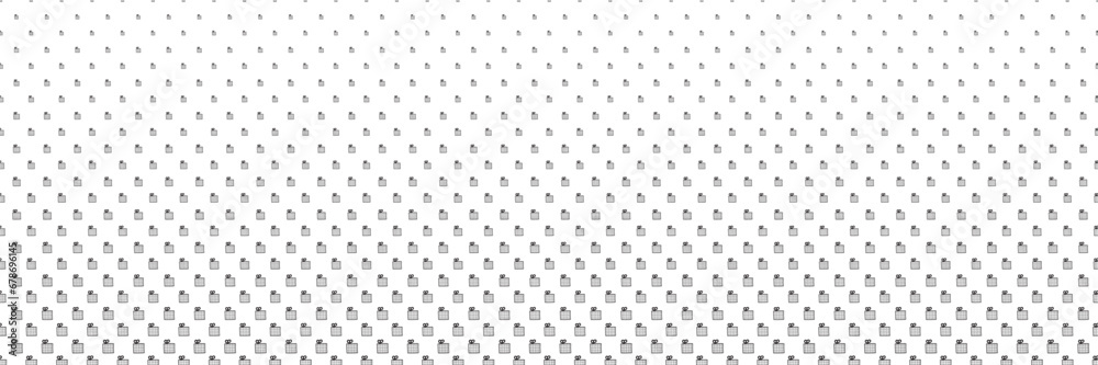 Blended black gift box line on white for pattern and background, halftone effect.