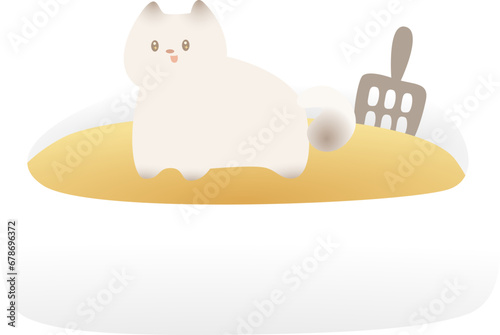 cat potty with cat