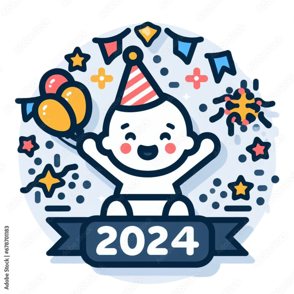 2024 new year, christmas card with child 2024 new year, christmas card with child