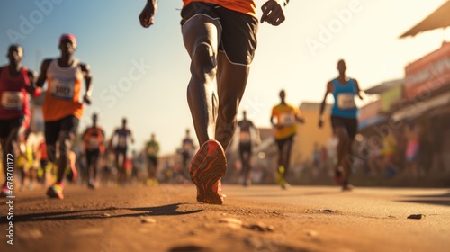 People running a marathon. © visoot