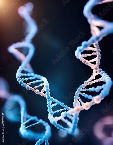 Protein structure or macromolecules consisting of a chain of amino acid residues - 3d illustration