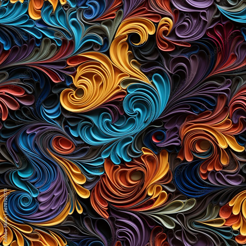 Vivid Swirls of Color seamless pattern Vivid Swirls of Color seamless pattern