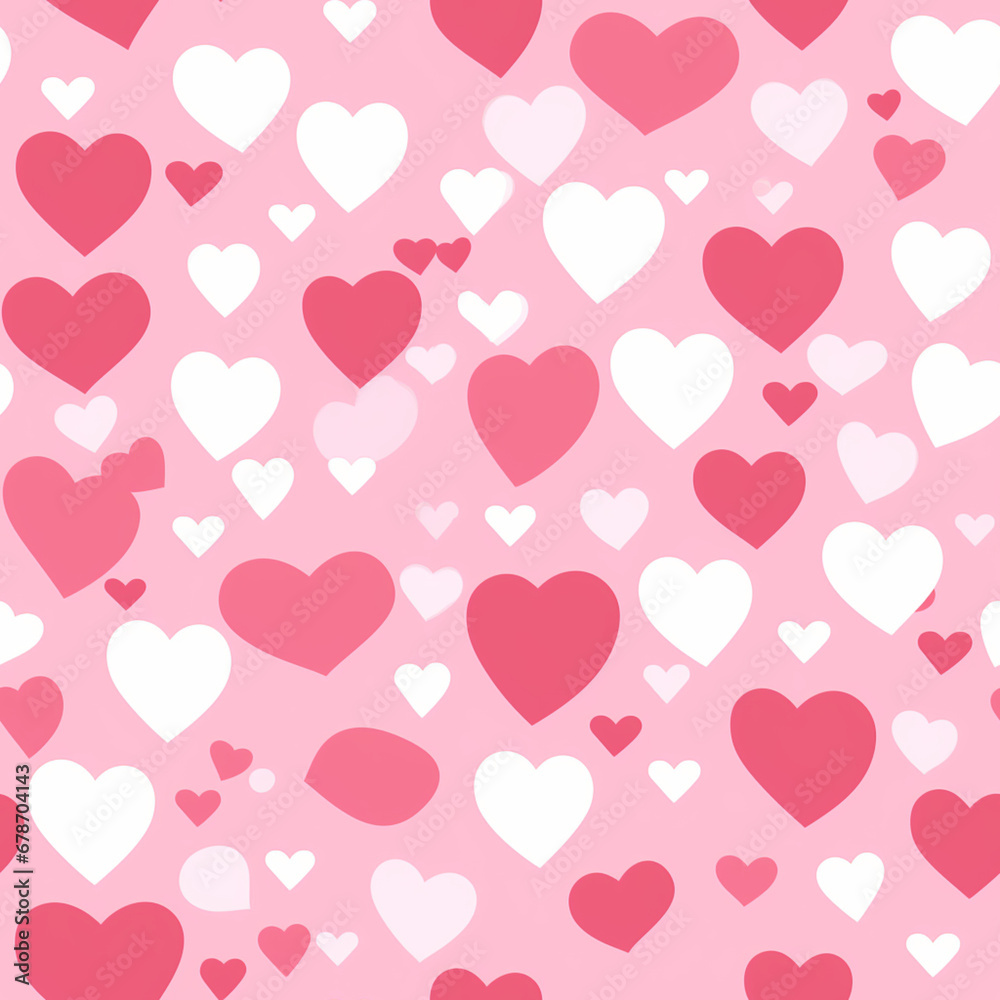 Romantic Pink Hearts Pattern

