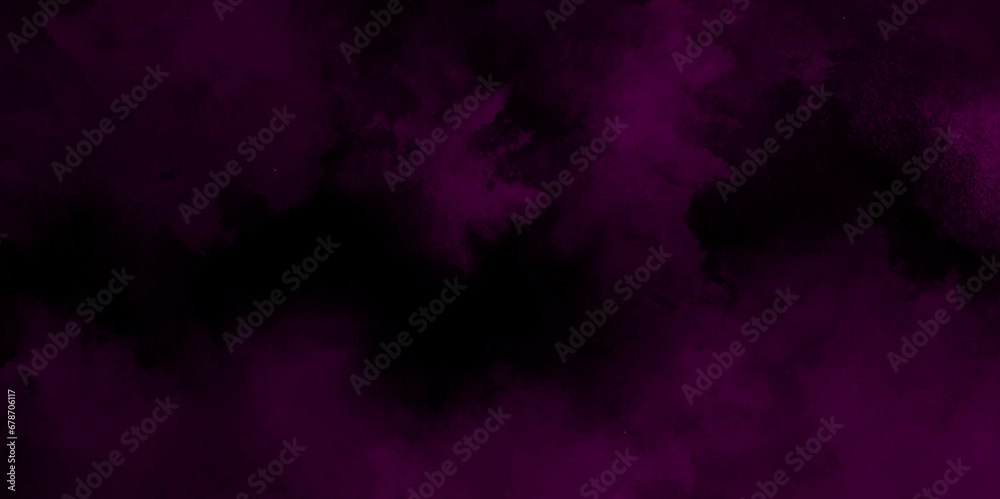 Purple smoke texture on black. Freeze motion of dust splash Abstract background of chaotically mixing puffs of smoke on a dark Purple particles explosion on black background graphics pattern lines.