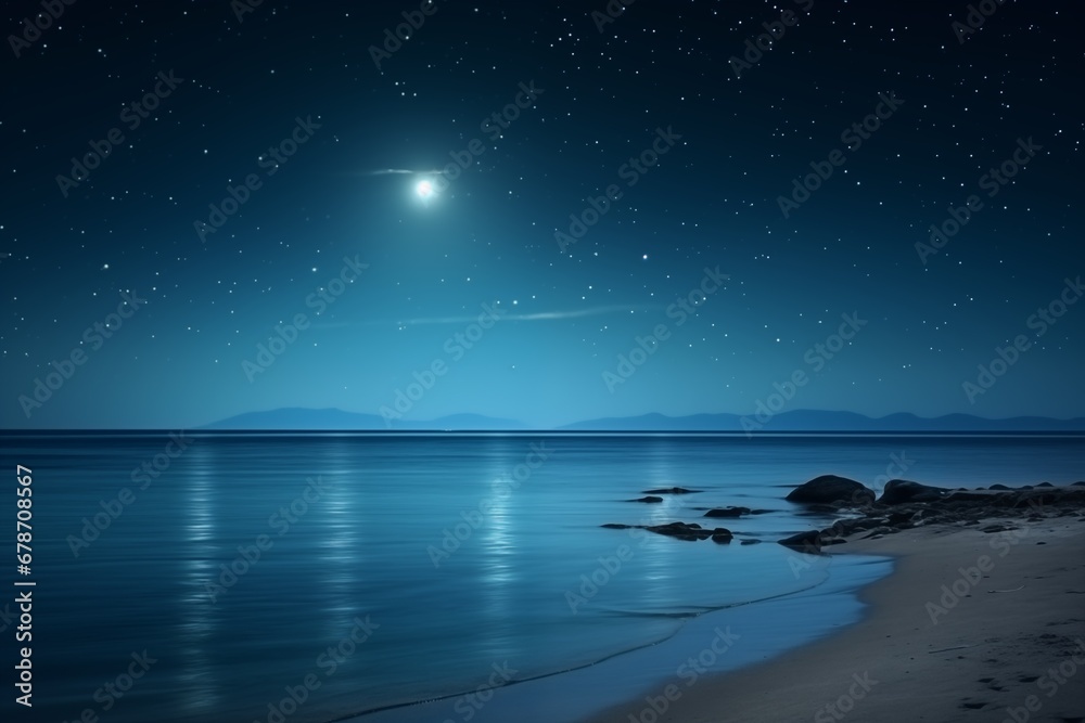 Fototapeta premium Beautiful night beach.