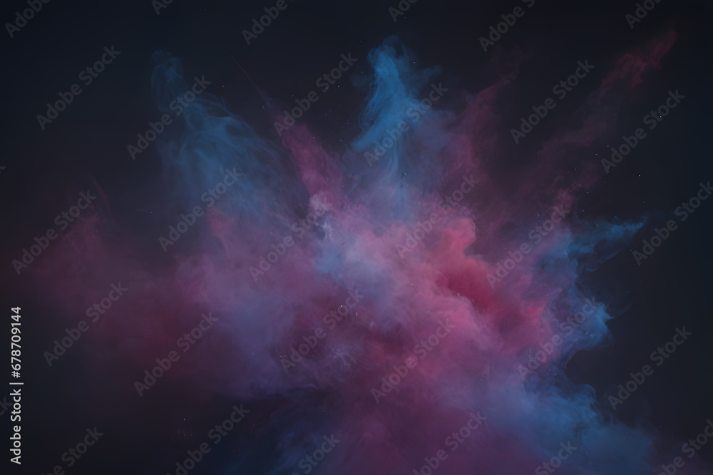 visualization of space, collar dust Splashing in a explosion 