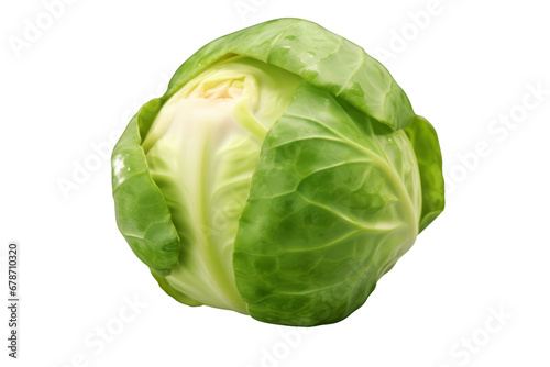 a brussels sprout on white transparent background