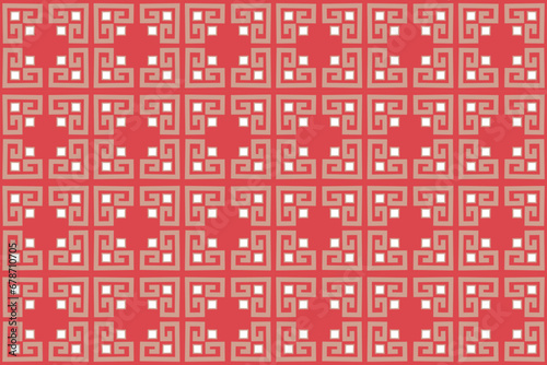 Chinese New Year Pattern, repeat and seamless, geometric element for textile, print, wrapping.