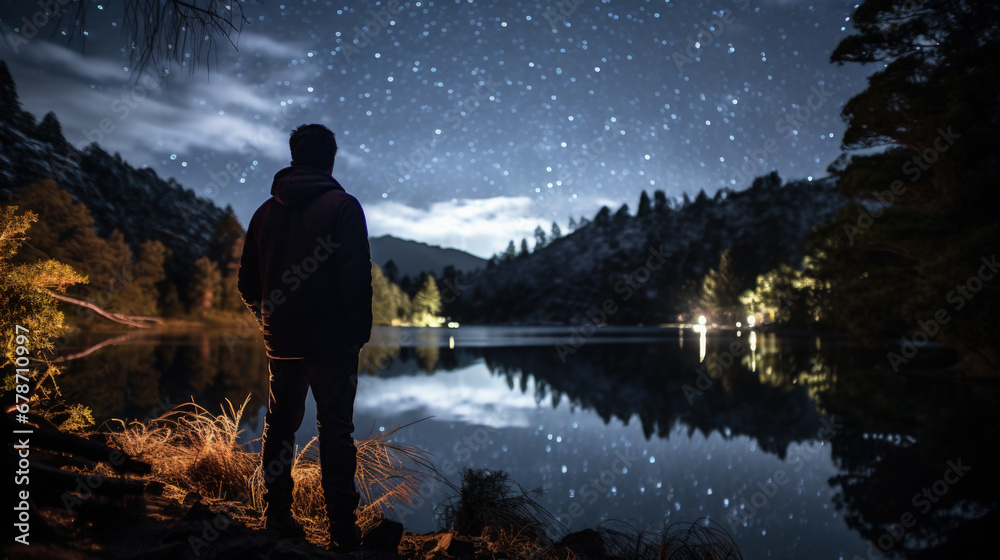 Stargazers capturing milky ways brilliance in tranquil Dark Sky Parks 