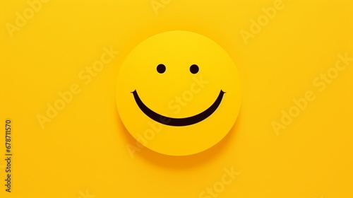 A minimalist representation of a smiling face, promoting the positive effects of happiness on health.