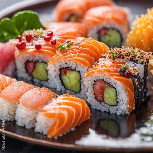 sushi with salmon
