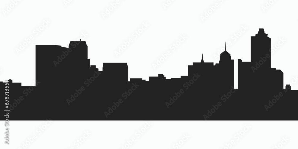 Memphis city skyline silhouette in Tennessee state