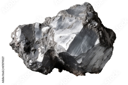 Titanium Ore on white transparent background