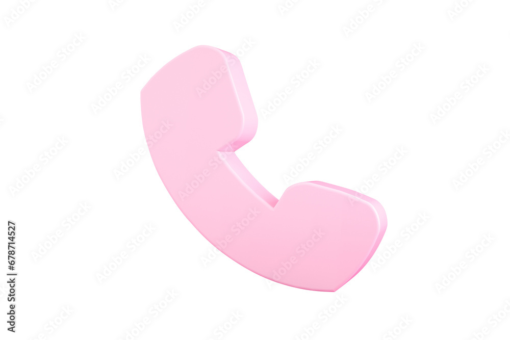 phone symbol isolated on transparent background, 3d render phone symbol isolated on transparent background, 3d render