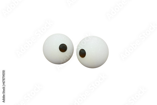 cartoon eyes isolated on transparent background, 3d render