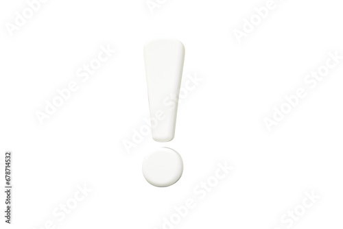 exclamation mark isolated on transparent background, 3d rendering photo