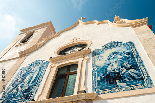 Beautiful old church at Aveiro, Portugal. May 28 2023.