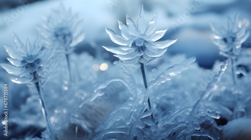 Frosty ice flowers.  © Ziyan