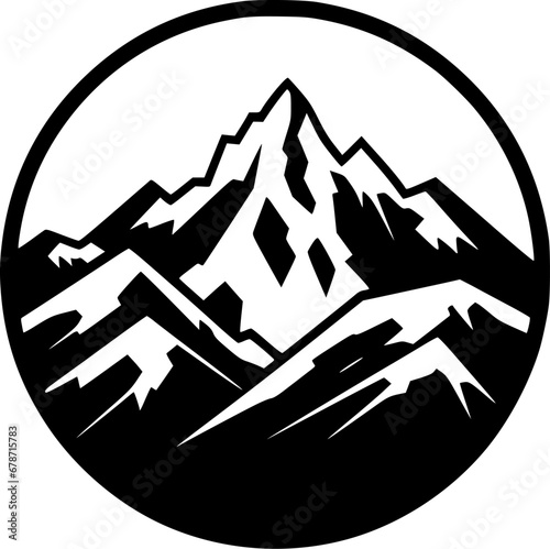 Mountain Range | Black and White Vector illustration