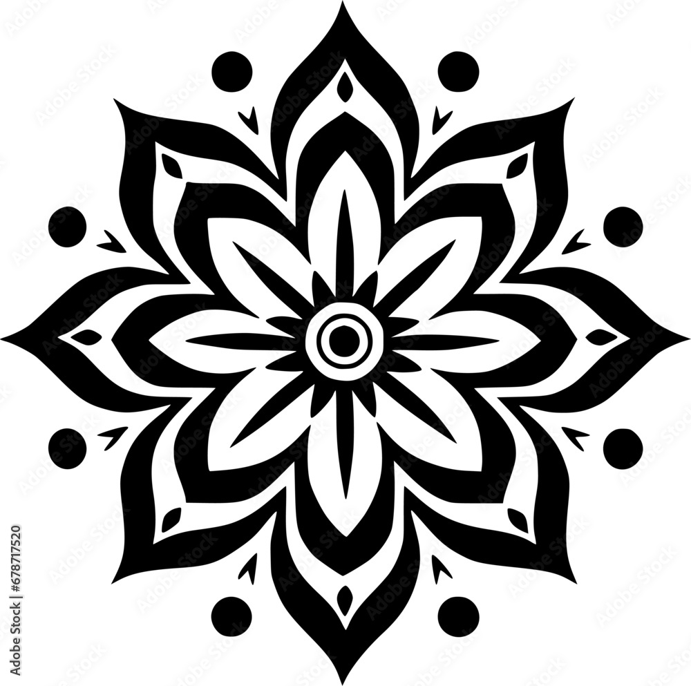 Mandala - Minimalist and Flat Logo - Vector illustration Mandala - Minimalist and Flat Logo - Vector illustration