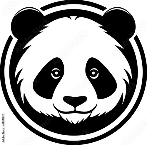 Panda | Black and White Vector illustration