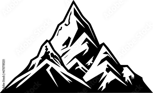 Mountain Range | Black and White Vector illustration
