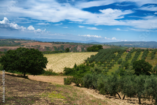 Rurtal landscape in Val Teverina, Umbria, near Montecchio and Lugnano photo