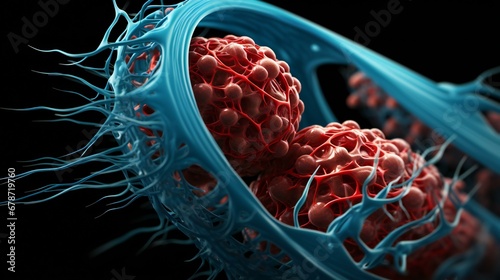 Intricate Visualization of Blood Clot Formation in Human Arteries photo
