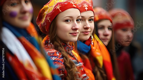 Parade in national costumes of the world © cherezoff