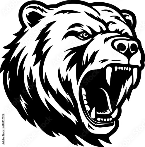Bear - Minimalist and Flat Logo - Vector illustration