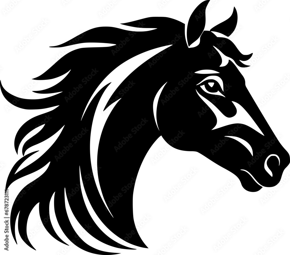 Horse | Minimalist and Simple Silhouette - Vector illustration