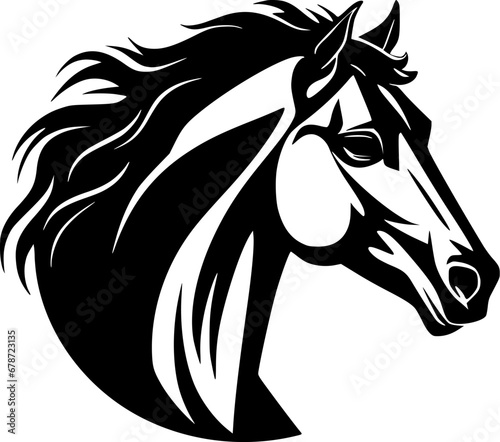 Horse | Minimalist and Simple Silhouette - Vector illustration