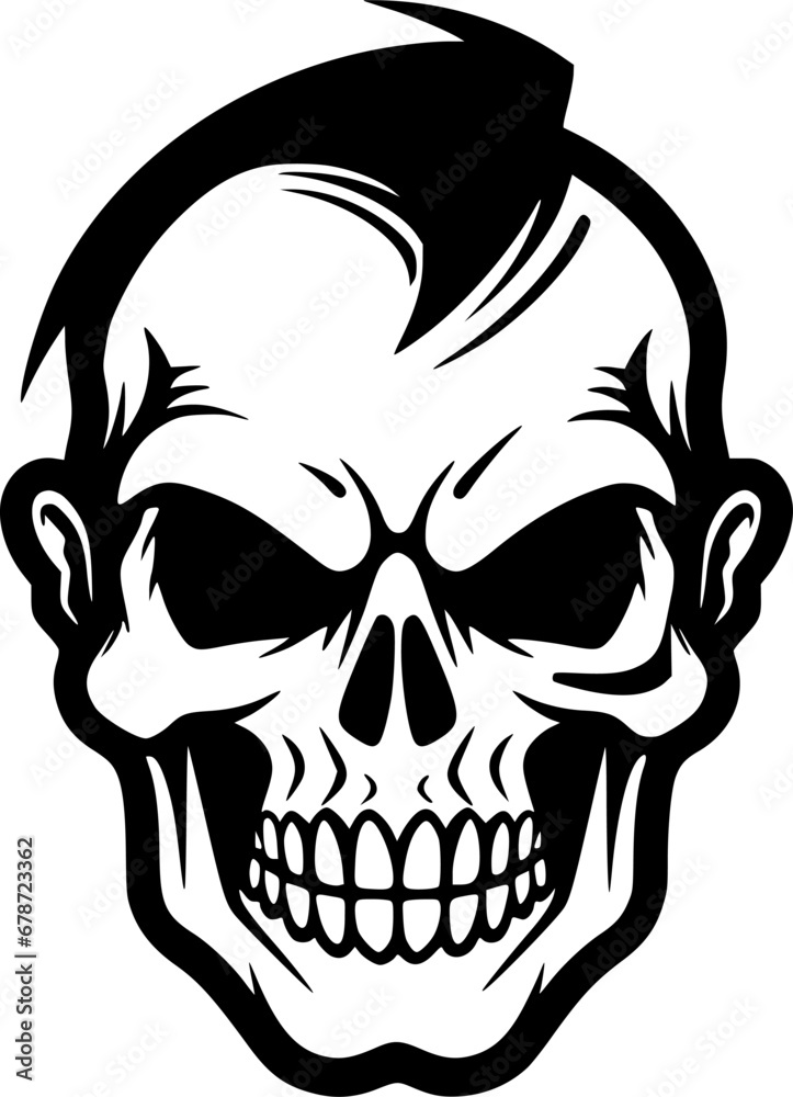 Fototapeta premium Skull - Minimalist and Flat Logo - Vector illustration