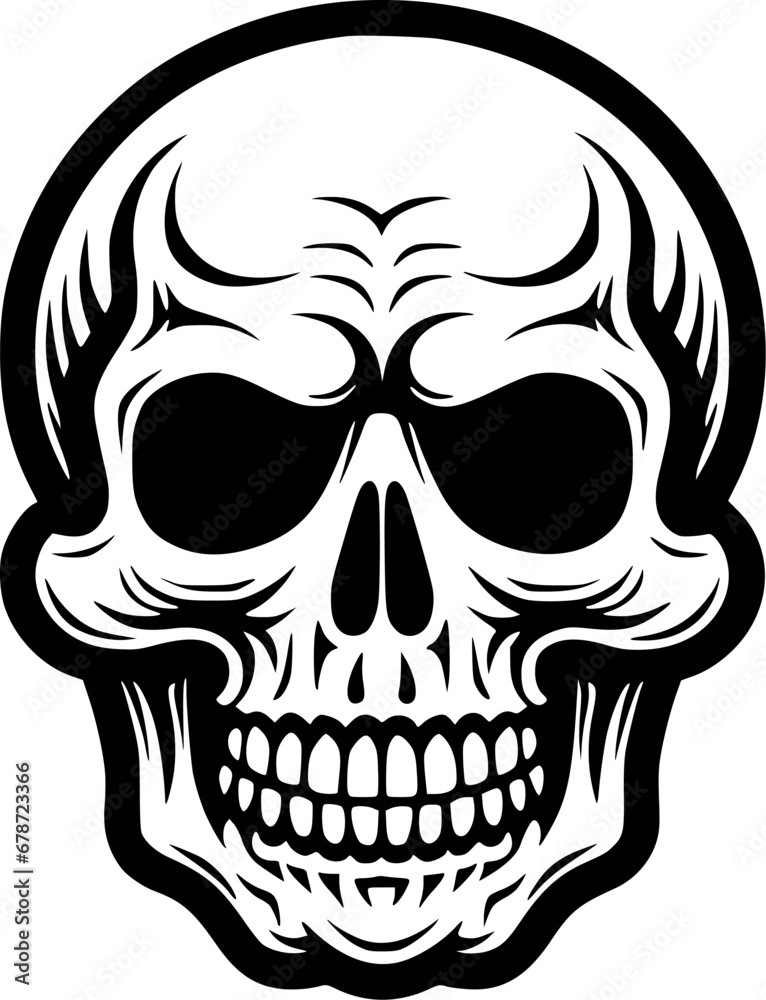 Fototapeta premium Skull - Minimalist and Flat Logo - Vector illustration