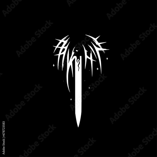 Sword | Minimalist and Simple Silhouette - Vector illustration