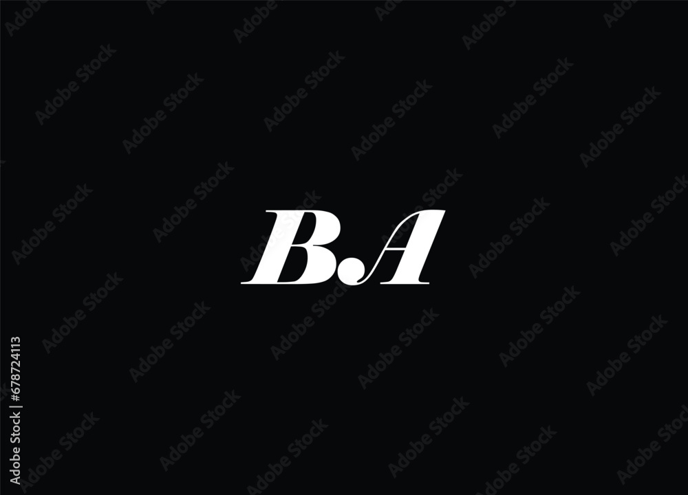 BA creative logo design and monogram logo BA creative logo design and monogram logo