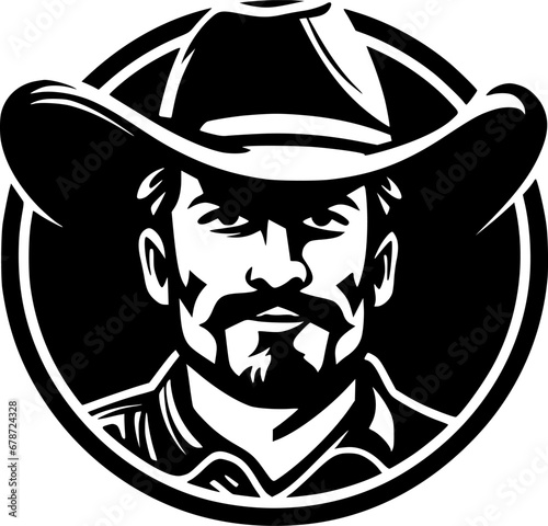 Western | Black and White Vector illustration