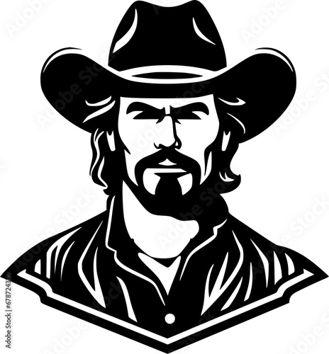 Western | Minimalist and Simple Silhouette - Vector illustration