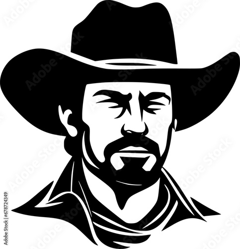 Western | Minimalist and Simple Silhouette - Vector illustration