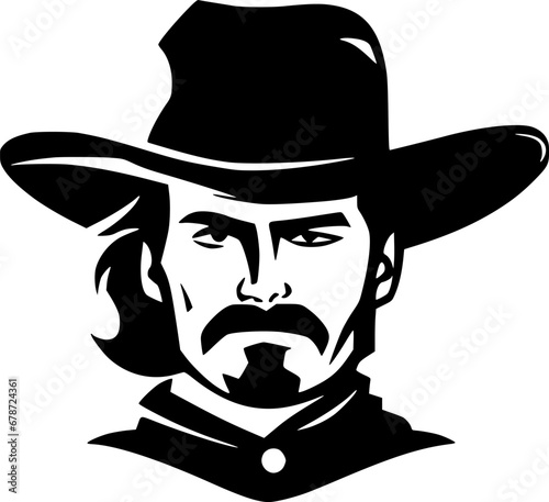 Western | Black and White Vector illustration